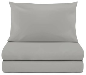 Completo letto singolo grigio cotone Cabana