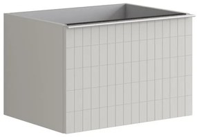Mobile da bagno sotto lavabo Pixel grid grigio laccato opaco L 60 x H 40 x P 45.5 cm 1 cassetto, lavabo non incluso