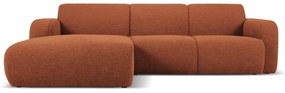 Divano angolare marrone in tessuto bouclé (angolo sinistro) Molino - Micadoni Home
