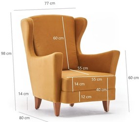 Poltrona gialla Lola Brejer - Artie