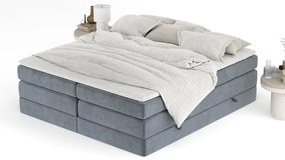 Letto boxspring grigio scuro con contenitore/senza testiera 160x200 cm Juniper – Maison de Rêve
