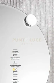 Applique led diva tondo cromo 4w 3000k spot-b-diva-r4c