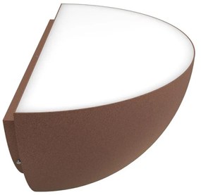 Applique Curva Monodirezionale con base E27, IP54 Corten - Serie BRINA Base E27