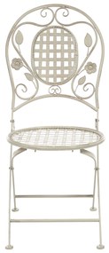Set di 4 sedie bistro in metallo bianco sporco BIVIO Beliani