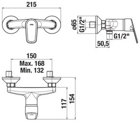 JIKA H3312E70044001 - Miscelatore doccia TALAS cromo lucido
