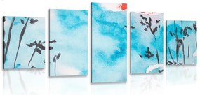 Quadri 5 pezzi – Pittura del cielo giapponese