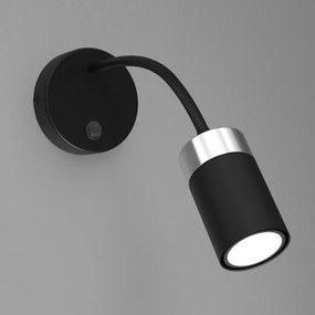 Lampada flessibile JOKER 1xGU10/8W/230V nero/cromo opaco