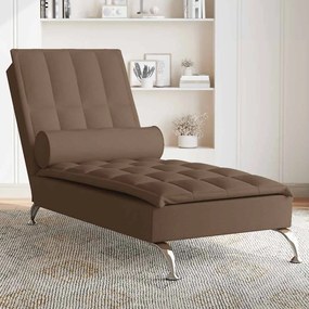 Chaise Longue Massaggi Con Capezzale Marrone İn Tessuto /