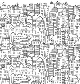 Fotomurale City, multicolore