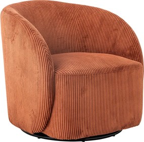 Poltrona in velluto a coste arancione Pradi - Bloomingville