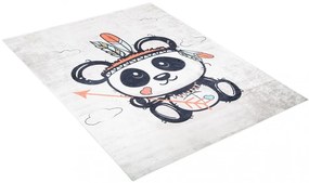 Tappeto per bambini con il motivo di un adorabile panda indiano Larghezza: 120 cm | Lunghezza: 170 cm