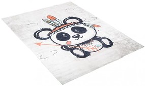 Tappeto per bambini con il motivo di un adorabile panda indiano Larghezza: 140 cm | Lunghezza: 200 cm