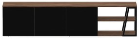 Tavolo TV nero in noce 190x45 cm Albi - TemaHome