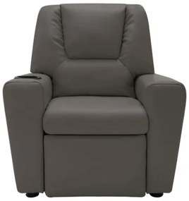 Poltrona Reclinabile per Bambini in Similpelle Grigio Antracite