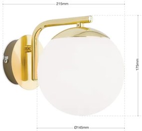 Orion - Lampada da parete MADIS 1xE14/40W/230V dorata