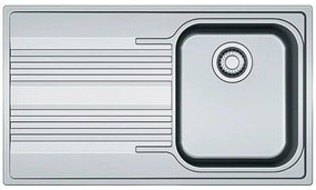 Lavello integrato 1 vasca in inox argento FRANKE Smart L 50 x L 86 cm