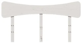 Testiera bianca 150 cm in legno massello di pino