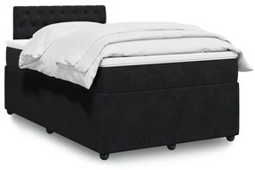 Giroletto A Molle Con Materasso Nero 120x190 Cm İn Velluto /