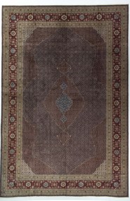 Tabriz Tappeto 400 x 600 Blu (Iran) Annodato A Mano