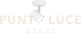 Spot zero bianco 1 luce attacco gu10 8x12cm in metallo orientabile