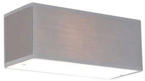 Set di 2 lampade da parete moderne rettangolari grigie - Drum