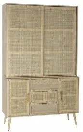 Stand Espositore DKD Home Decor 120 x 38,5 x 196 cm Naturale Legno MDF