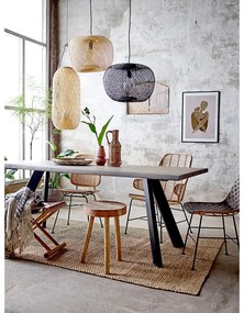 Lampadario a sospensione colore naturale con paralume in bambù ø 25 cm Evert - Bloomingville