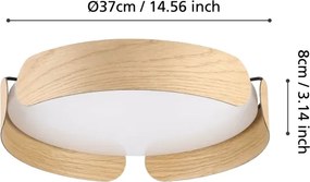 Eglo 901827 - Plafoniera LED VALCASOTTO LED/20W/230V Ø 37 cm beige