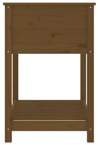 Fioriera con Mensola Miele 82,5x54x81 cm in Legno Massello Pino