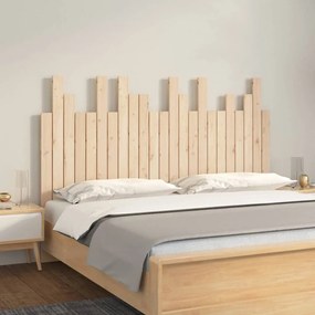 Testiera Da Parete 146,5x3x80 Cm İn Legno Massello Di Pino /
