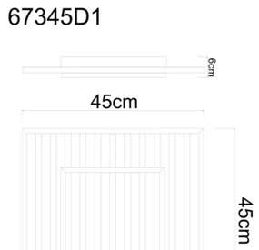 Globo 67345D1 - Lampada LED da soffitto WOODY 36W 230V 3000K 45x45 cm