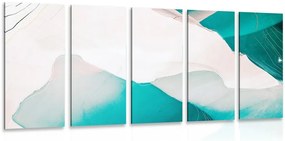 Quadri 5 pezzi – Astrazione blu moderna