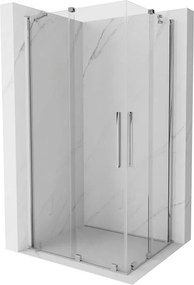 Mexen Velar Duo cabina doccia scorrevole 90 x 80 cm, trasparente, cromo - 871-090-080-02-01