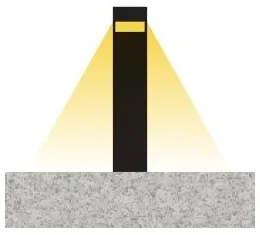 NECK h1040 palo in alluminio 25W 3000K