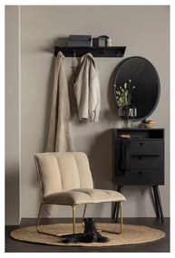 Poltrona beige con struttura in oro Fie Fire - WOOOD