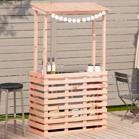 Tavolo Bar Da Esterno Con Tetto 112,5x57x195,5cm Legno Massello /