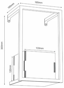 Vaso da fiori da parete 30x18 cm
