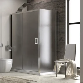Kamalu - Box 100x90 angolare vetro opaco altezza 180cm K410NS