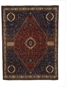Shiraz Tappeto 290 x 220 Rosso (Iran) Annodato A Mano