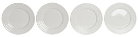 Piatto da pranzo DKD Home Decor Bianco Porcellana 19 x 19 x 2 cm