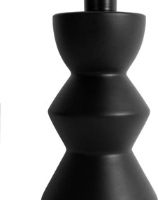Lampada da tavolo di design con paralume in velluto nero color tortora con oro 35 cm - Alisia