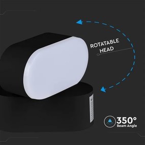 LED da esterno flessibile Applique LED/5W/230V 3000K IP65 nero