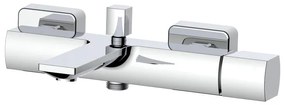 Rubinetto per vasca getto laminare cristallino Coral per muro cromo AQUASANIT