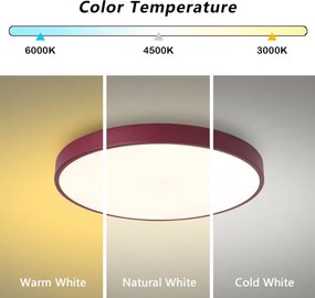 Brilagi - Plafoniera LED POOL LED/60W/230V 3000/4000/6000K 50 cm bordeaux