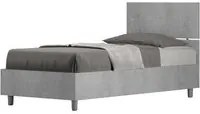 Letto Singolo 80x190 cm testata dritta Demas - Senza rete,Grigio