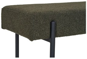 Panchina verde scuro in tessuto bouclé Swindon - House Nordic