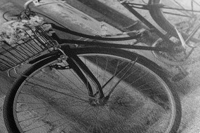Quadro su tela – Bicicletta rustica in bianco e nero