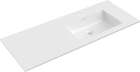 Mexen Otis lavabo incassato nel piano destro 121 x 46,5 cm, bianco lucido - 25181200P