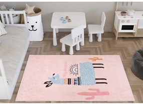 Tappeto per bambini rosa lavabile 100x160 cm Big Dreamer Camel – Vitaus