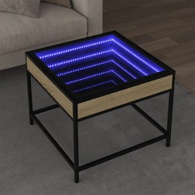 Tavolino Da Salotto Con Led Infinity Rovere Sonoma 50x50x41 Cm /